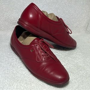 Easy Spirit Anti-Gravity size 9 1/2 B red leather shoes wear shown in ph…